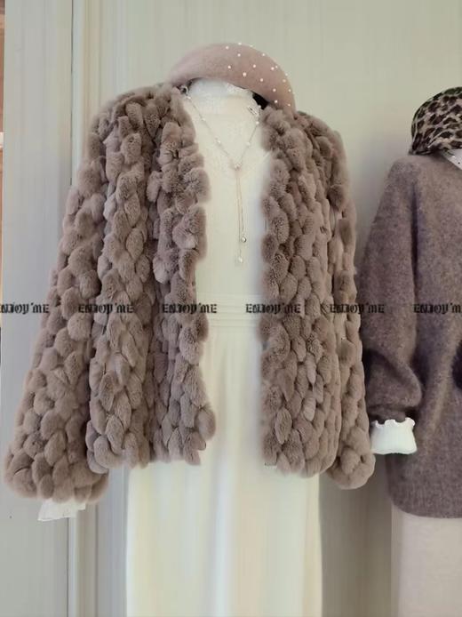 【门店同款】ENJOY冬季拼接龙猫皮草外套 160363628 商品图0