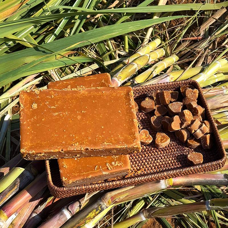 特惠活动『四川古法甘蔗红糖』鲜熬现发，沙软甜香，纯手工砖块红糖+心形红糖，不添加香精色素防腐剂
