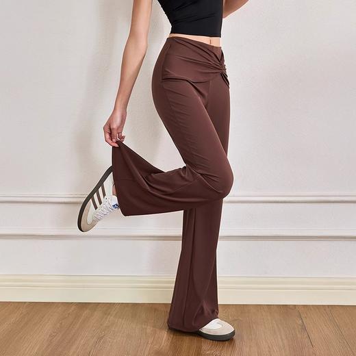 跃牌【禅语梵心】宽松休闲直筒喇叭长裤纽结舞蹈健身裤女CK5112 商品图3