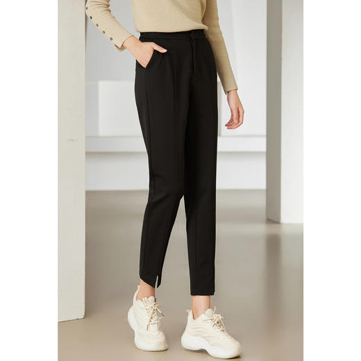 乔万尼矿石黑显瘦简约休闲裤EM4F573 商品图3