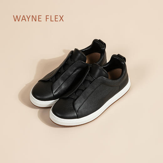 【男女同款】Wayne韦恩呼吸鹿皮舒适拼色小白鞋WF3099 商品图4