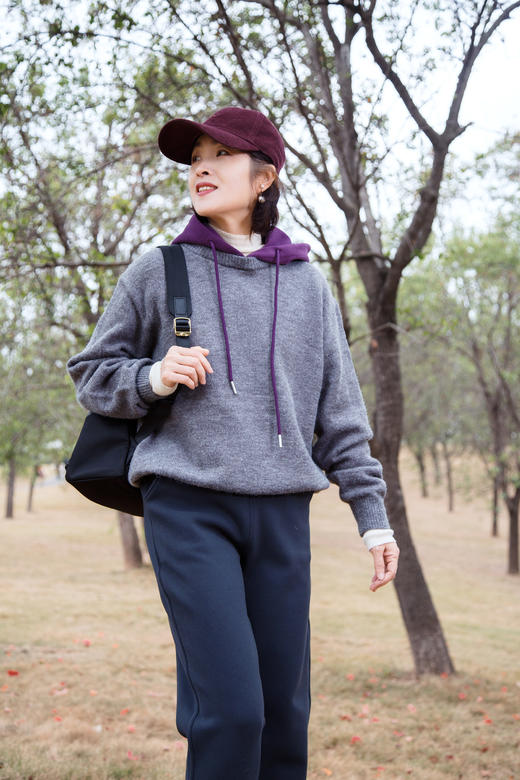 拼接连帽毛衣 商品图2