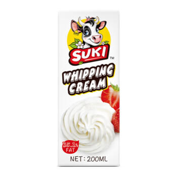 多美鲜（SUKI）德国进口 动脂淡奶油稀奶油 200ml*2 冷藏 烘焙 生鲜 蛋糕 甜品 /粮油调味 /奶酪黄油 /奶油/炼乳 商品图6