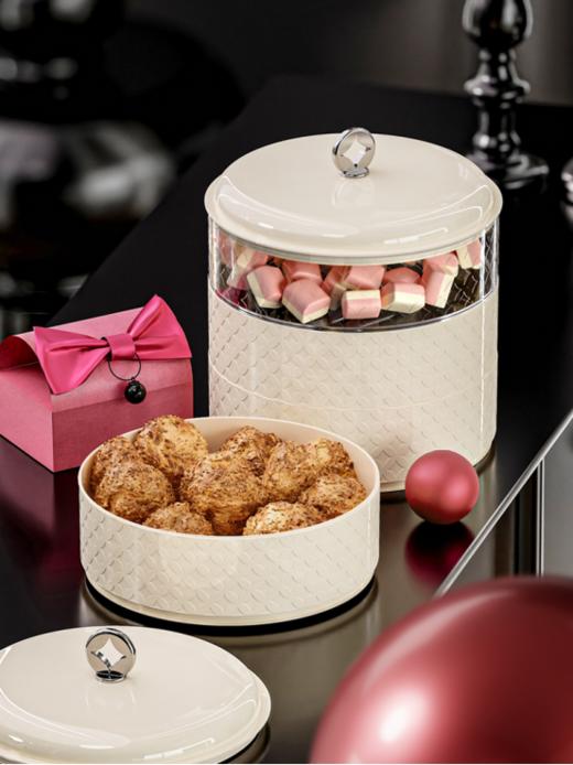 🌈颜值更是爆表⚡️，满满INS风来袭！💫 【孙小美“钱多多”花纹糖果盒】 👏与奶油白、玫红来场浪漫邂逅，🎁撞色透明盒身透出满满诱惑 商品图1