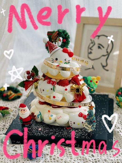 【圣诞节】Hello Kitty草莓夹心蛋糕 商品图1