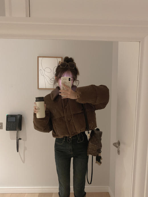 金蘑菇菇 小鹅包陪你过冬天 / 奶萌嘟嘟弧度 洋气小短款羽绒服 商品图3