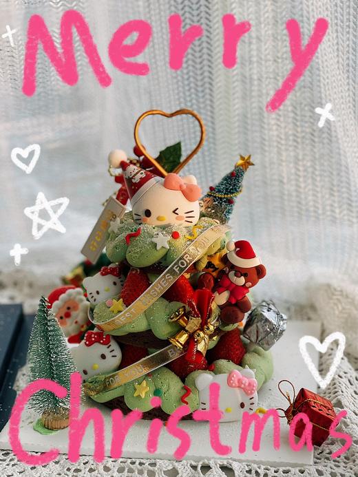 【圣诞节】Hello Kitty草莓夹心蛋糕 商品图0