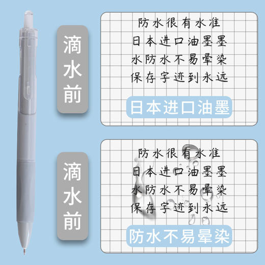 「19.9到手4盒！共20支」ST莫兰迪色小白笔刷题笔盒装 ins风高颜值按动笔按压中性笔0.5文具 商品图2