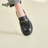 Safiya/索菲娅2025春英伦学院风软底羊皮一脚蹬复古JK小皮鞋SFD1112086 商品缩略图3