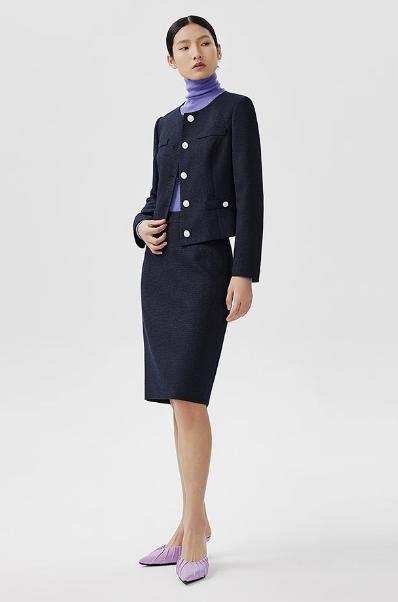 M2朗姿 高腰直筒半身裙通勤包臀裙LCEK02WSK221A69 商品图1