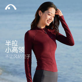 爱暇步运动上衣半拉链健身瑜伽服女2024新款秋冬季长袖专业高级感