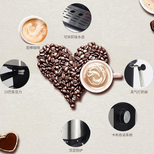 汉美驰意式半自动咖啡机CM15101 商品图2