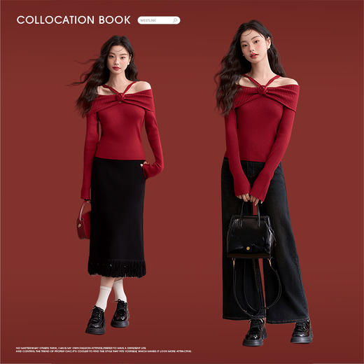 法式浪漫复古设计感立体玫瑰针织衫女高弹软糯毛衣V0150044 商品图1