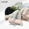 CACUSS冬季撞色毛线针织帽 超大弹力大头围 柔软宽松版型显脸小 保暖时尚堆堆帽子 商品缩略图1