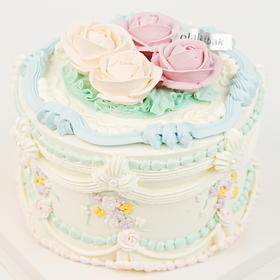 复古花园裱花蛋糕