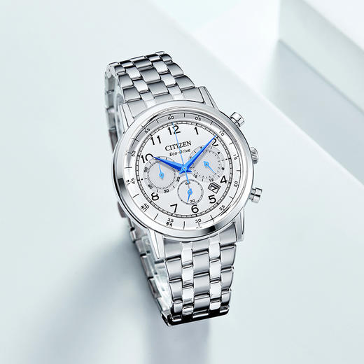 西铁城/CITIZEN光动能系列多功能不锈钢商务男表CA4630-53A 商品图5