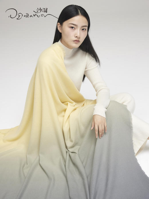 西藏氆氇手工羊绒吊染披毯SJF95P567W 商品图1