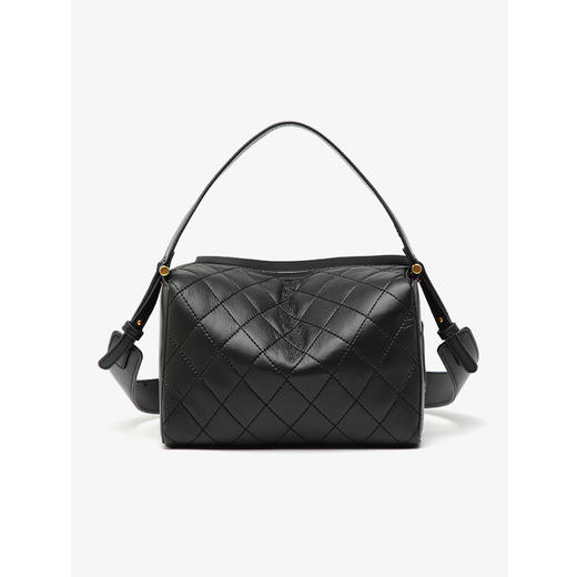 【达芙妮】小香风时尚菱格单肩斜跨枕头包DFN10194黑色 商品图3