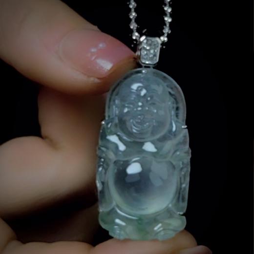 玻璃种翡翠站弥勒 商品图8