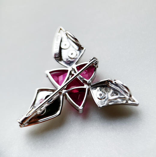 ONLY系列 PT900镶碧玺和钻石 胸针 商品图2