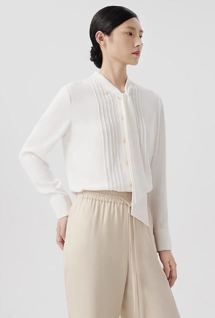 【宋佳同款】朗姿修身法式白衬衫女简约通勤LCEK02WPR129W31 商品图1