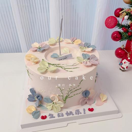 马卡龙色系刮刀花蛋糕-低糖处理无添加 商品图4