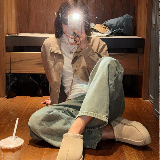 【顺丰包邮】41246 洛诗琳秋冬新款复古蓝锥形阔腿牛仔裤女58265 商品图3