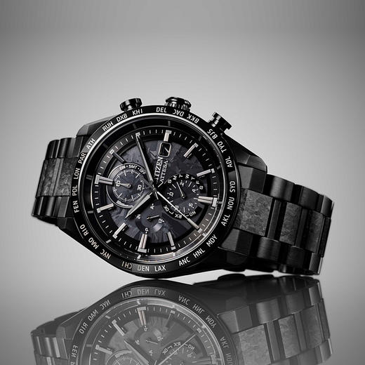 CITIZEN西铁城限量款光动能电波舒博™钛酷黑时尚男表AT8287-62E 商品图6