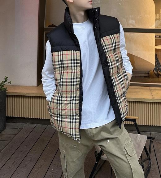 巴家 格纹 双面穿 羽绒马甲（JN） 商品图1