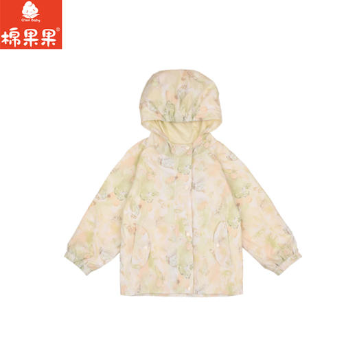 棉果果春季新品商场同款女童小清新防风外套印花连帽风衣M122130325071 商品图3