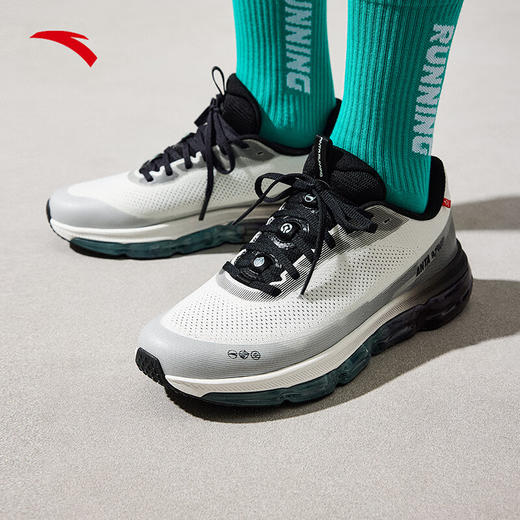 安踏弹力胶丨运动鞋男软底缓震舒适跑步鞋子男防泼水跑鞋112515501 商品图2