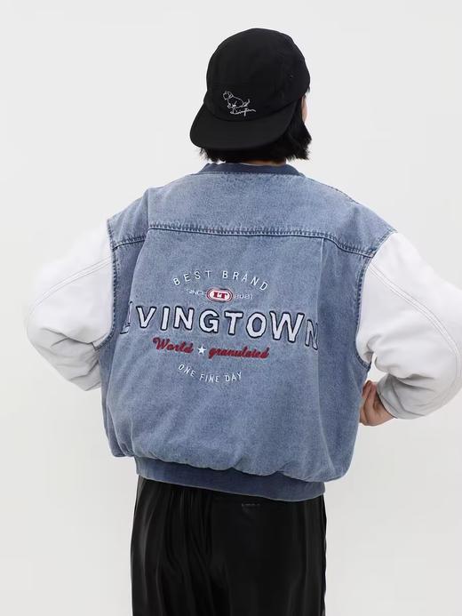 LIVINGTOWN/LT老古董拼接水洗牛仔服 商品图1