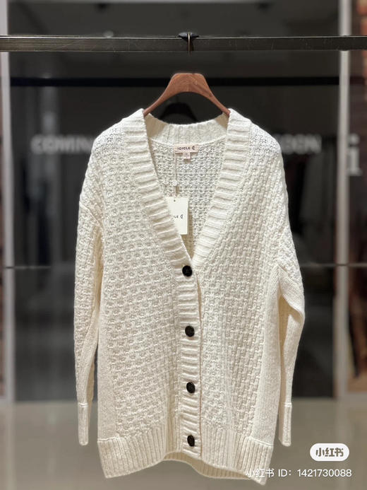 1220-1 独家圆正尾货 小禾 重磅厚实桂花针 羊毛羊绒混纺 针织开衫外套 商品图5