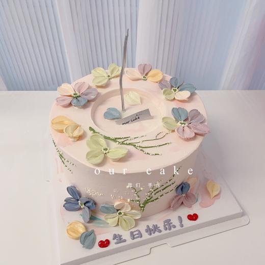 马卡龙色系刮刀花蛋糕-低糖处理无添加 商品图3