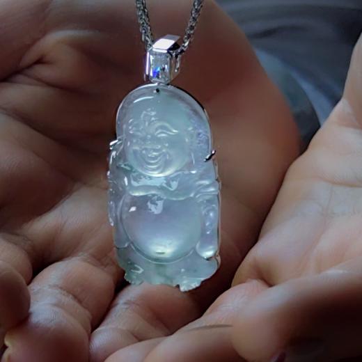 玻璃种翡翠站弥勒 商品图10