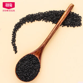 北纯黑芝麻生芝麻粒粒饱满瓶装380g（高钙、高锌、高膳纤等） /粮油调味 /杂粮 /谷米类 商品图1