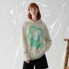 谜底连帽卫衣长袖女2025春新品双层拼接网纱设计感印花251MV0120 商品缩略图0