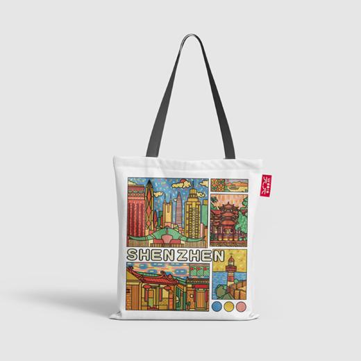 深圳手信 喜和文化深圳插画帆布包 商品图12
