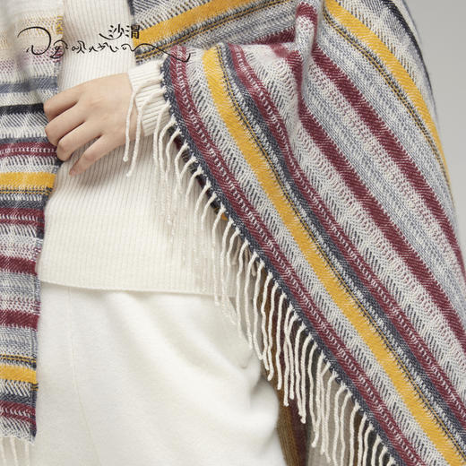 西藏萨迦手工氆氇披肩SJF95P788N 商品图4