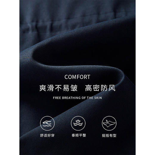 【专属特价】熙世界风衣中长款2025春装新款时尚修身宝蓝色双排扣英伦风外套 商品图3