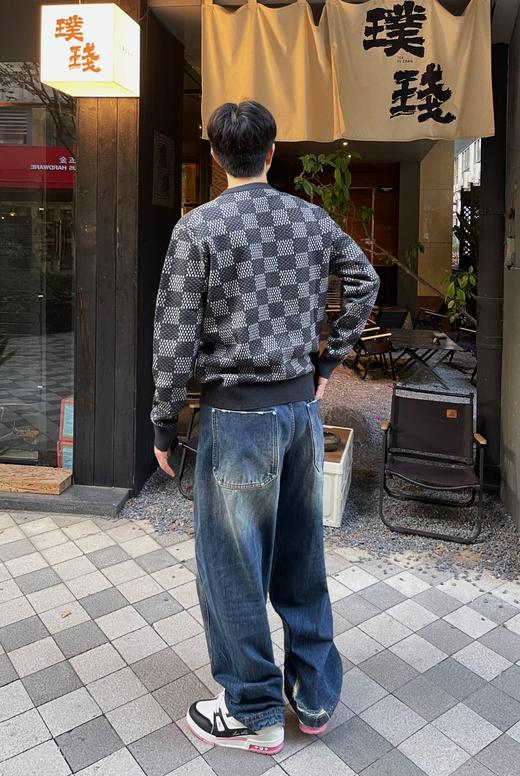 驴家 格子花灰套头毛衣（JN） 商品图1