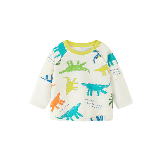 【假两件】迷你巴拉男童T恤2025春撞色长袖宝宝上衣 商品图4