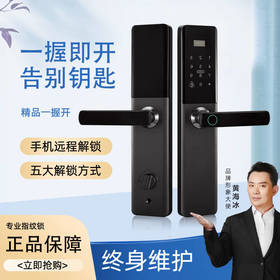 萨莱明V23萨莱明指纹锁指纹锁防猫眼开启电子密码智能锁家用