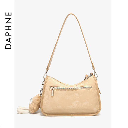 【达芙妮】百搭通勤斜跨小方包DFN10191杏色 商品图3