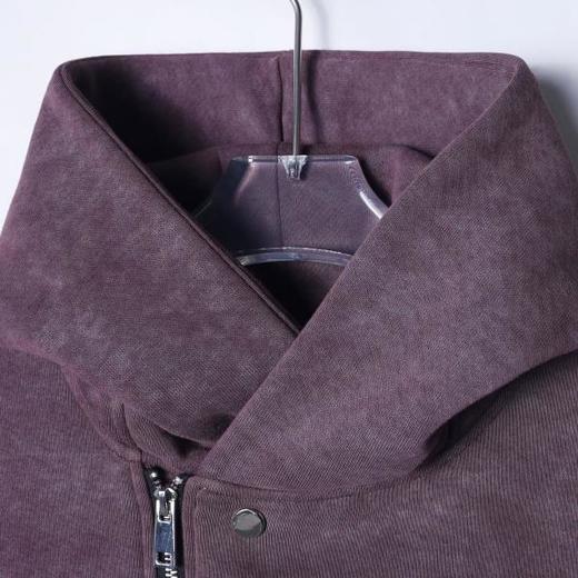 秋冬季新款时尚个性扎染斜拉链连帽卫衣百搭高级小众设计情侣上衣 商品图2