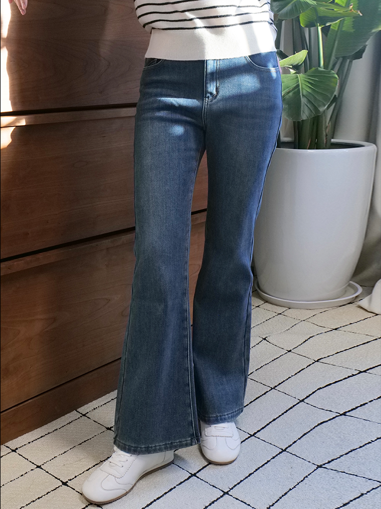 加绒微喇牛仔裤FCE4JEN186