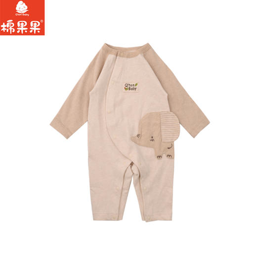 棉果果春秋季新疆彩棉纯棉爬服哈衣偏襟连体衣M101720199004 商品图1