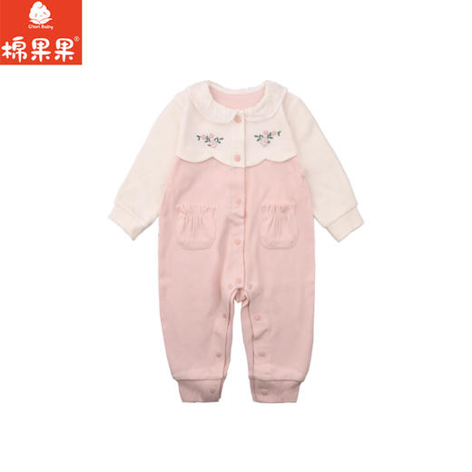 棉果果春季新品商场同款女童纯棉假两件对开连体衣M122722225092 商品图1