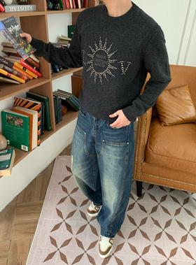 驴家 太阳烫珠毛织套头衫（JN）