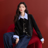 设计感拼接可拆卸条纹衣领假两件外套女通勤风上衣V0250015 商品缩略图3
